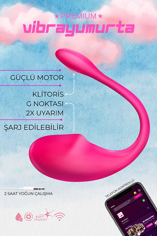 Telefon Kontrollü Yumurta Vibratör – Akıllı Uygulama ile Gizli Zevk Deneyimi